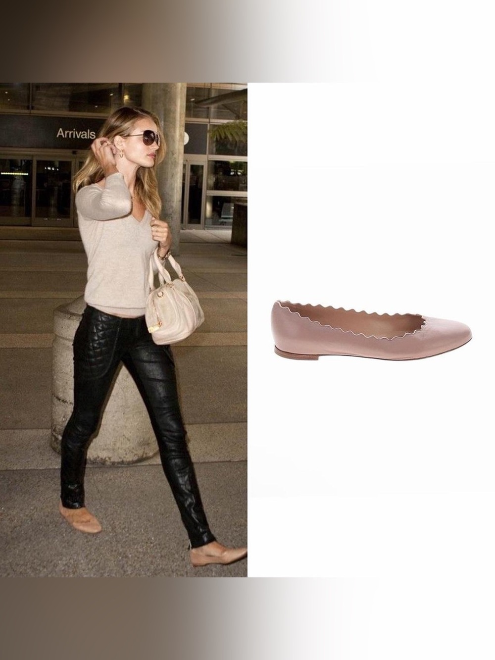 Lauren Ballerina Scalloped Leather Ballet As Seen On Countless Celebrities